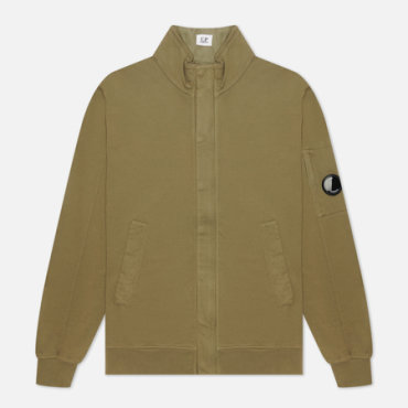Мужская толстовка C.P. Company Light Fleece Utility, цвет оливковый, размер L