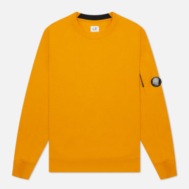 Мужская толстовка C.P. Company Diagonal Raised Fleece Crew Neck, цвет оранжевый, размер XXL