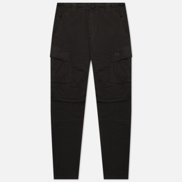 Мужские брюки C.P. Company Stretch Sateen Utility Ergonomic Fit, цвет чёрный, размер 48
