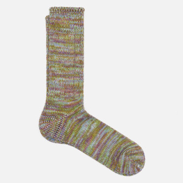 Носки Anonymous Ism 5 Color Mix Crew Thick, цвет оливковый, размер 44-46 EU