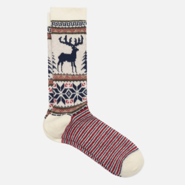 Носки Anonymous Ism Wool Deer Snow Jacquard Crew, цвет белый, размер 44-46 EU