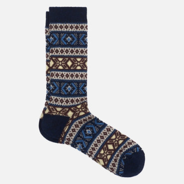 Носки Anonymous Ism Wool Jacquard Crew, цвет синий, размер 44-46 EU