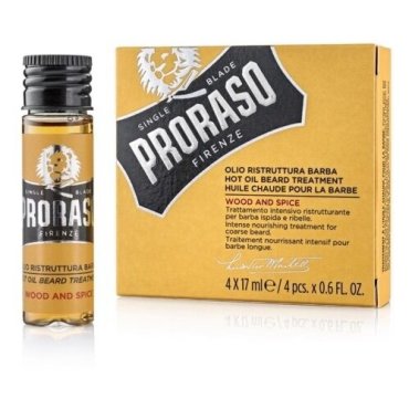 Масло PRORASO Горячее для бороды Wood and Spice 17 мл x 4
