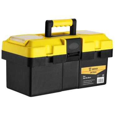 Ящик с органайзером DEKO DKTB24 36x19x19 см 14.2'' черный/желтый