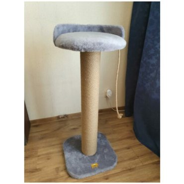 MasterGroom Когтеточка-столбик, с лежанкой и канатом (Арт.9), 40х40х60см