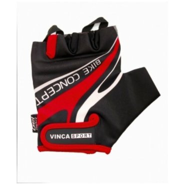 Велоперчатки Vinca sport VG 949 black/red (Размер: S)