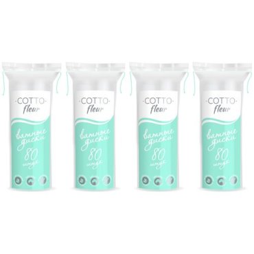 Cotto Ватные диски Cotto Fleur № 80 (4 уп в наборе)