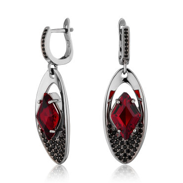 Серьги из серебра с фианитом ЮВЕЛИР КАРАТ C4103E3GA