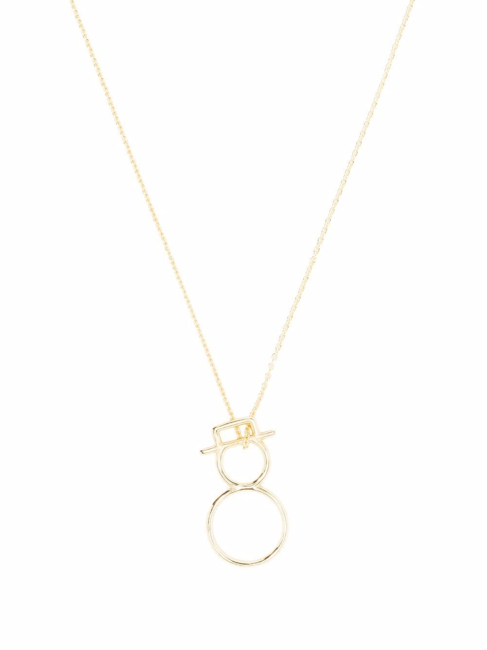 Aliita 9kt yellow gold Snowman necklace