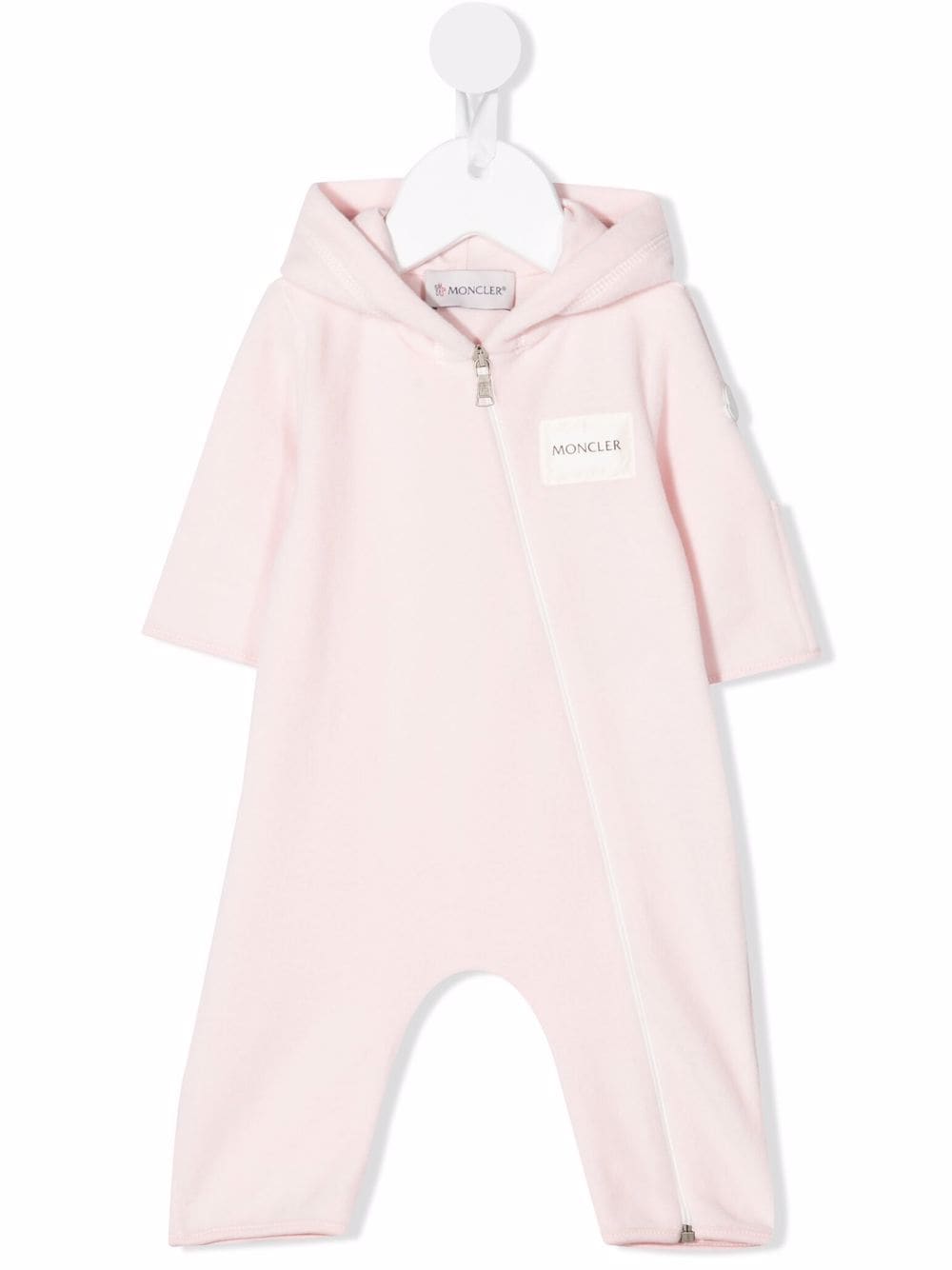 Moncler Enfant logo patch long-sleeve romper