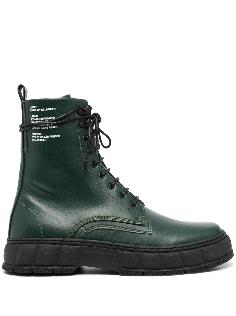 Virón lace-up vegan leather cargo boots