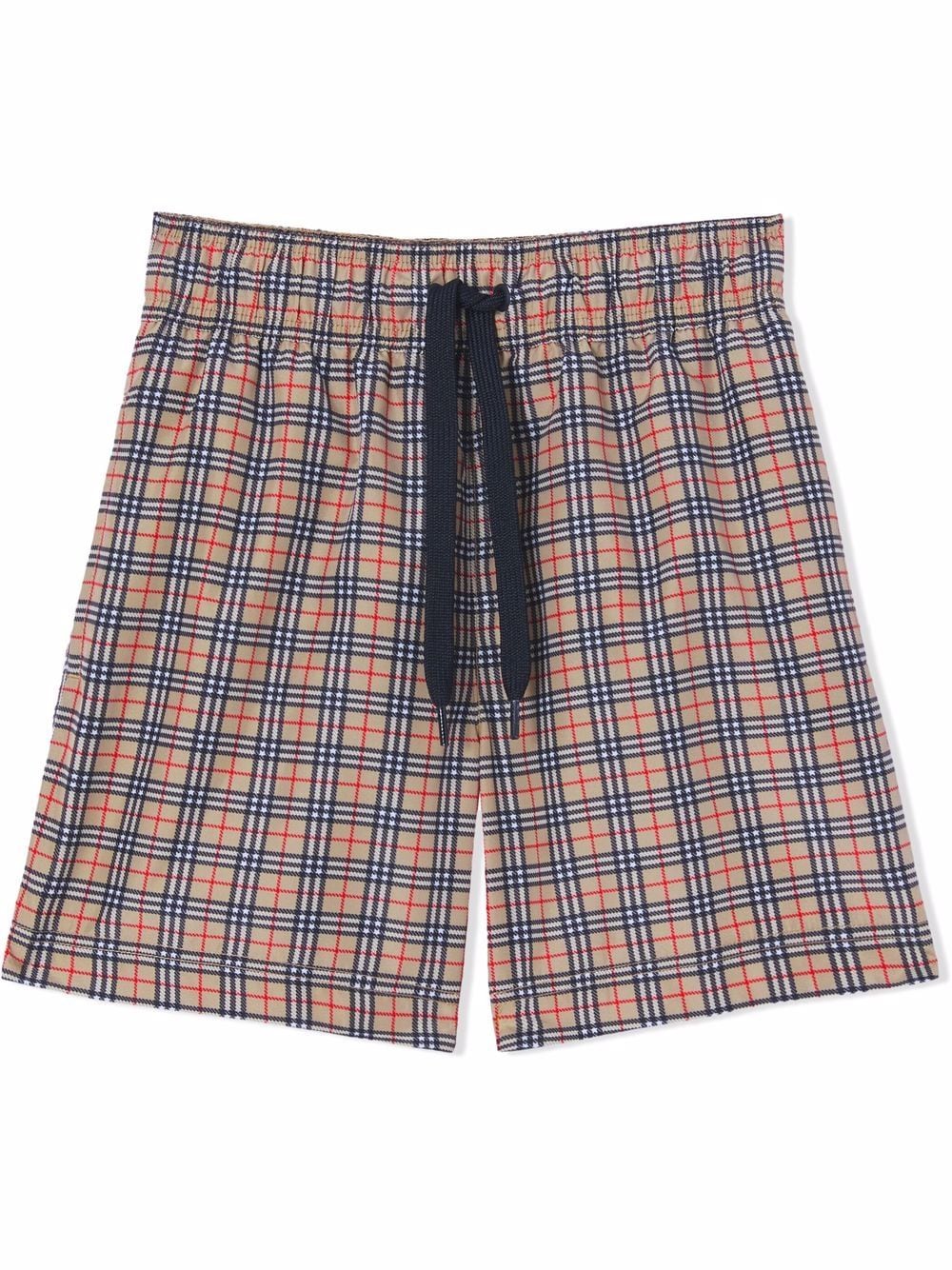 Burberry Kids Check swimming shorts