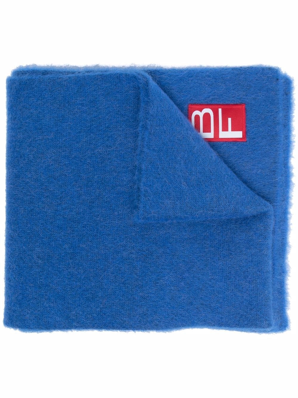 BY FAR logo-patch scarf
