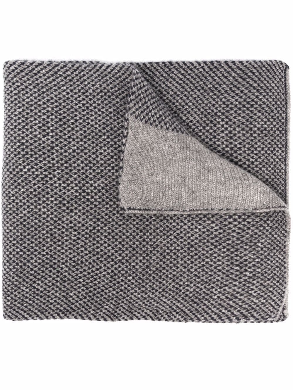 Dell'oglio two-tone knitted cashmere scarf