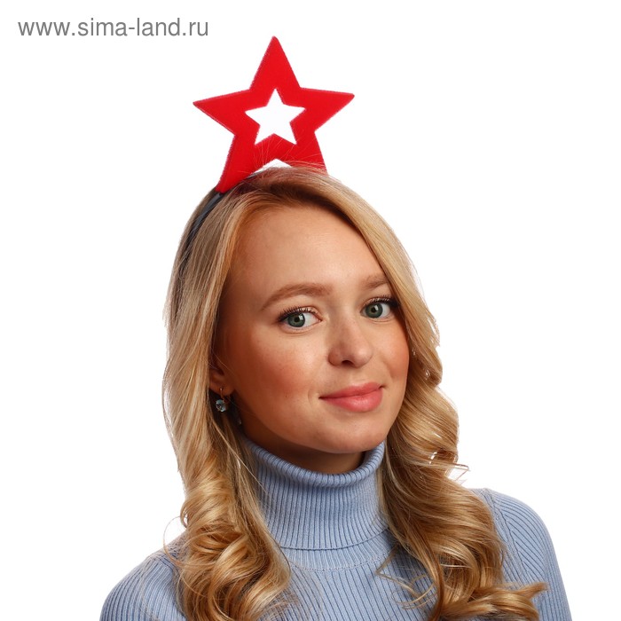 Карнавальный ободок «Красная звезда», поролон