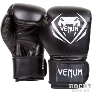 Детские перчатки боксерские Venum Contender - Black, 8 унций Venum