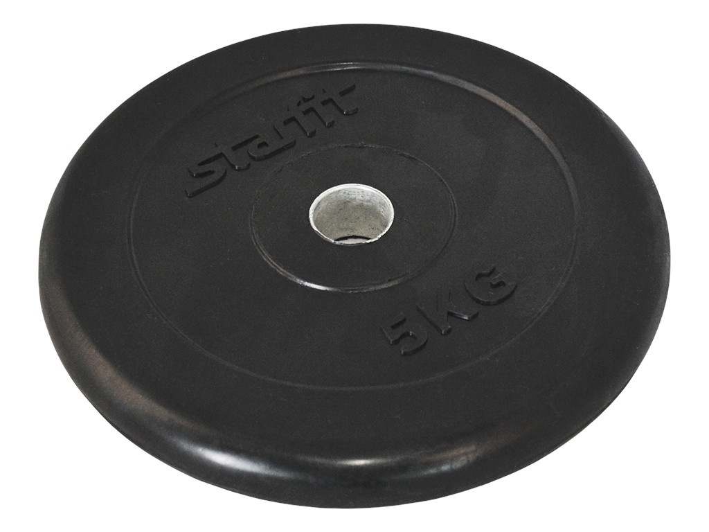 Диск обрезиненный Starfit BB-202 d-26mm 5kg Black УТ-00007172