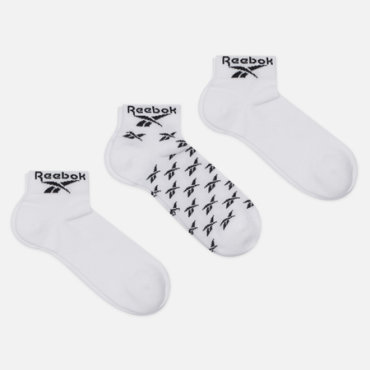 Комплект носков Reebok 3-Pack Classic Ankle, цвет белый, размер 43-45 EU