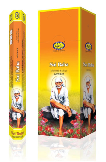 Ароматические палочки благовония Saibaba Лаванда Сycle handcrafted 3 уп по 20 шт.