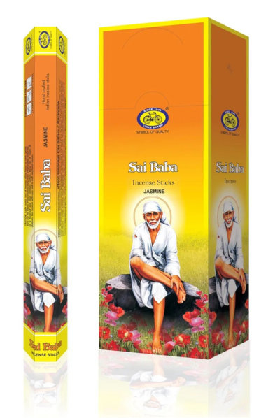 Ароматические палочки благовония Saibaba Индийский Жасмин Сycle handcrafted 3 уп по 20 шт.