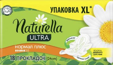 Прокладки натурелла 18 шт ультра нормал плюс ромашка