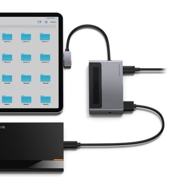 Хаб Baseus Magic HUB Standard Edition Серый CAHUB-DA0G