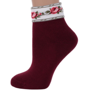 Носки женские RuSocks бордовые 23-25