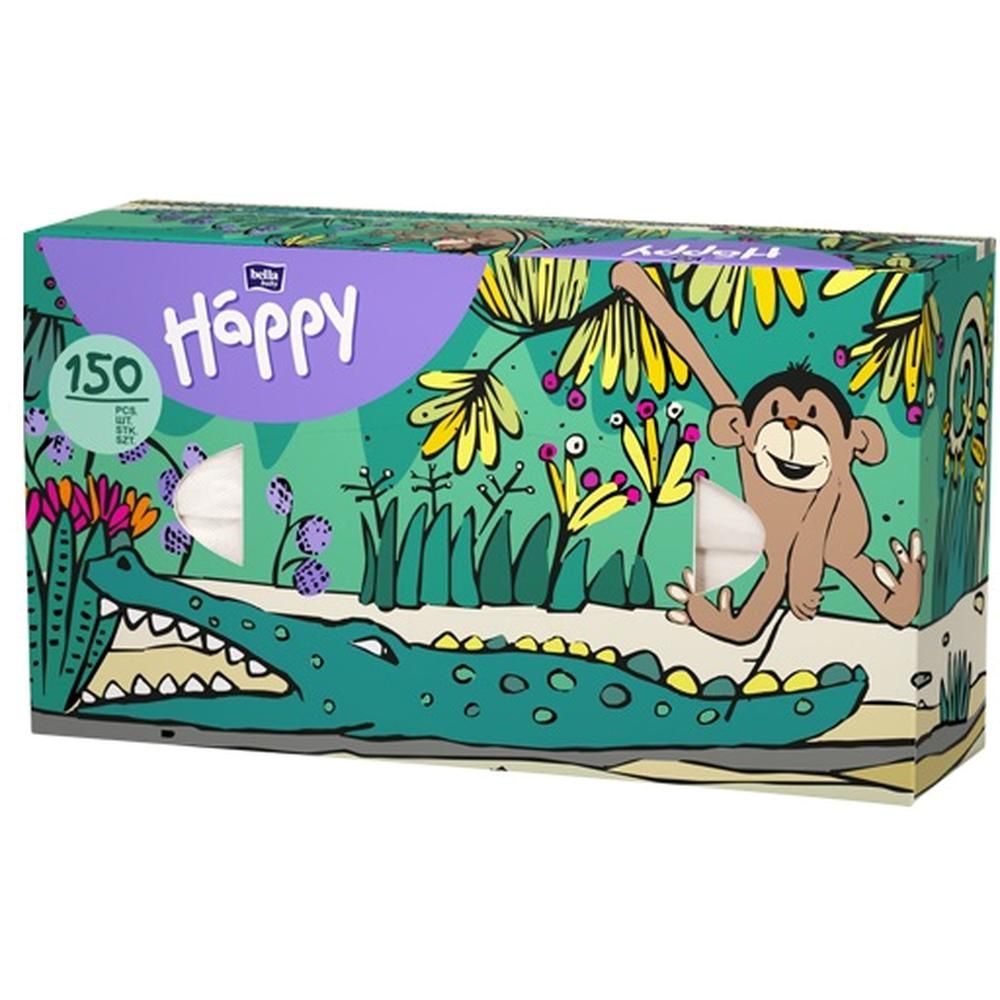 Bella Baby happy Платочки Микс универсальные двухслойные, 150 шт/уп.
