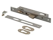 Замок с выпадаюшим ригелем с роликом ELEMENTIS серебро 725BR/F24/25/85 с ответной планкой и накладкой без ПЦ