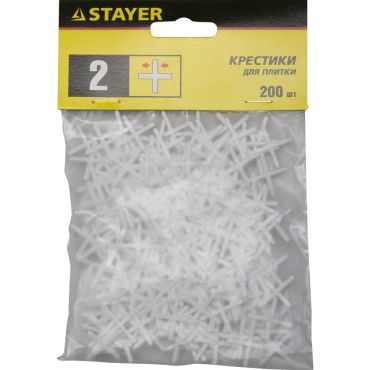 Крестики для кафеля STAYER 2мм (200шт) 3380-2