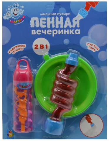 Набор для пускания мыльных пузырей 1Toy Мы-шарики! Пенная вечеринка (Т11546)