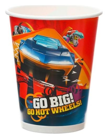 Стакан бумажный Hot Wheels, 250 мл, набор 6 шт.