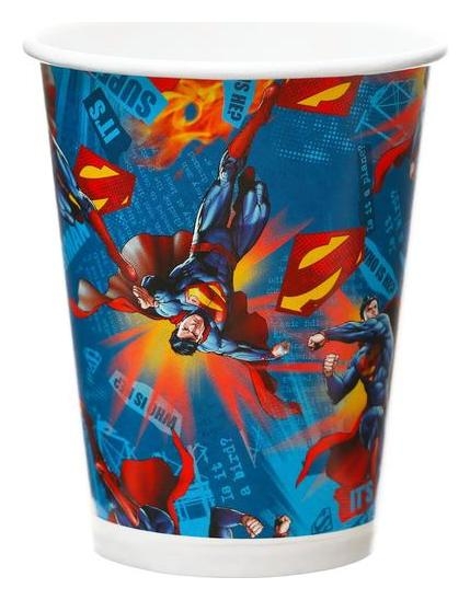 Стакан бумажный Superman, 250 мл, 6 шт.