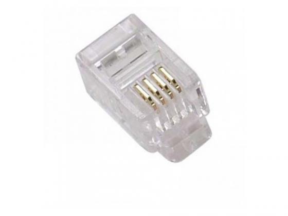 Коннектор RJ-11 RJ-9 4P4C 100 шт
