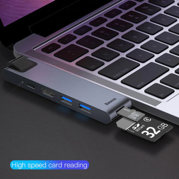 Хаб Baseus Thunderbolt C + Pro 7 in 1 CAHUB-L0G