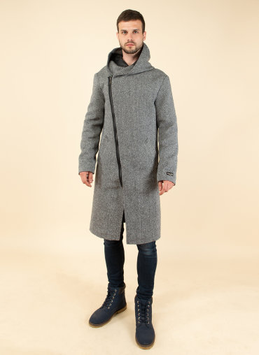 Пальто мужское MISTEKS DESIGN 52269 серое 46 RU