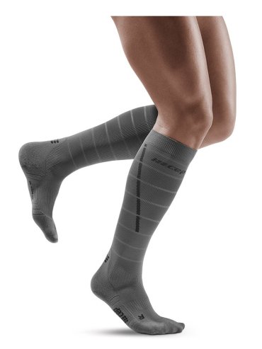 Гольфы унисекс CEP Reflection Compression Knee Socks C123R черные 41-43