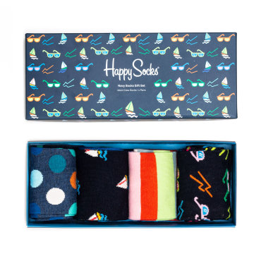 Подарочный набор носков унисекс Happy Socks Happy Socks Navy Gift разноцветный 41-46