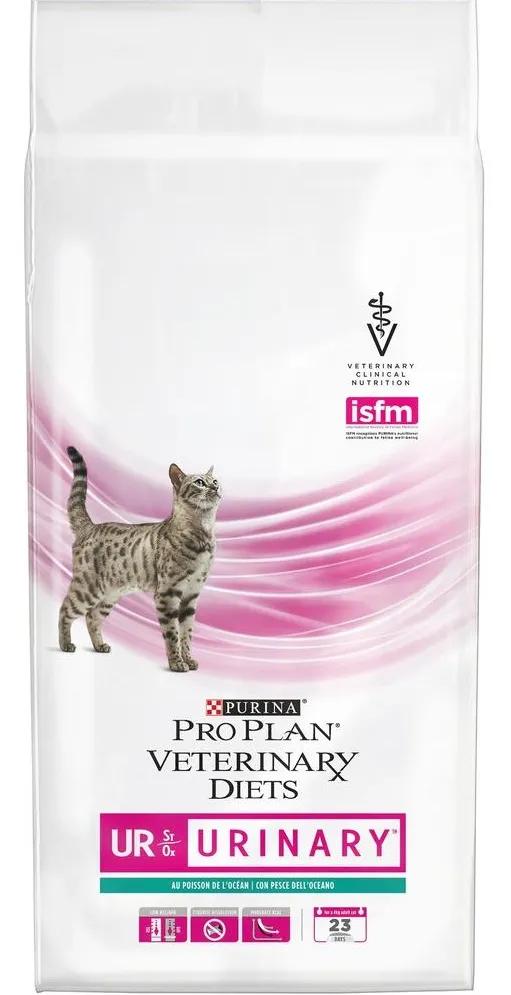 Сухой корм Pro Plan Veterinary Diets UR St/Ox для взрослых кошек при болезнях нижних отделов мочевыводящих путей c океанической рыбой, 1,5кг