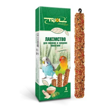 Лакомство для мелких и средних попугаев Triol с кунжутом, 3 шт