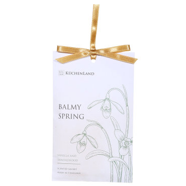 Саше ароматическое, 10х16 см, подвесное, Vanilla and Sandalwood, Balmy spring
