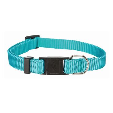Ошейник для кошек TRIXIE Premium металл, нейлон, голубой, 15-24 см