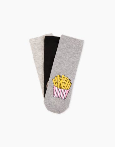 Носки с принтом женские 3 пары Gloria Jeans
