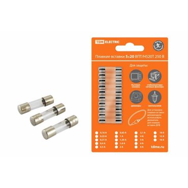 Вставка плавкая TDM Electric, ВПБ6-13, 5 А, 250 В, 10 шт, SQ0738-0013