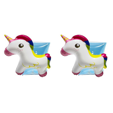 Нарукавники детские, 26x22 см, надувные, ПВХ, голубые, Единорог, Unicorn
