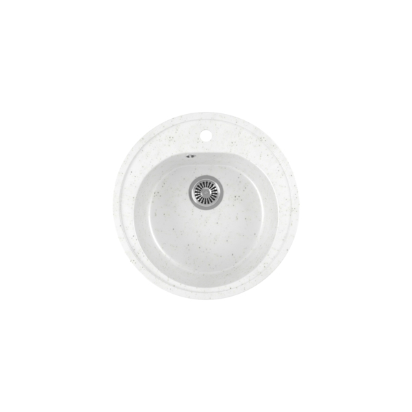 мойка кухонная мраморная greenstone 50,5x50,5 grs-08-331 белый