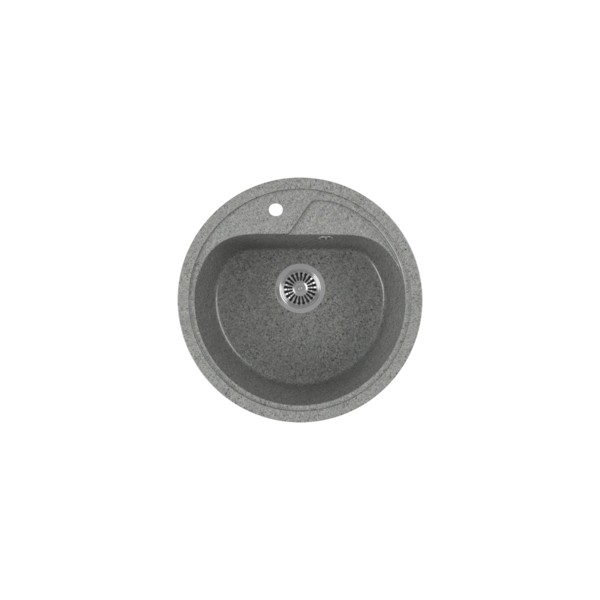 мойка кухонная мраморная greenstone 44,5x44,5 grs-04-309 темно-серый