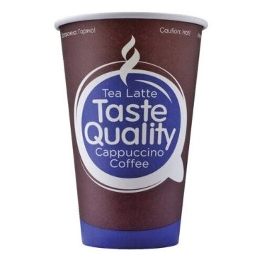 Formacia Стаканы одноразовые бумажные Taste Quality, 300 мл, 50 шт., коричневый/синий