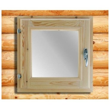 Окно, 40×40см, двойное стекло, из хвои