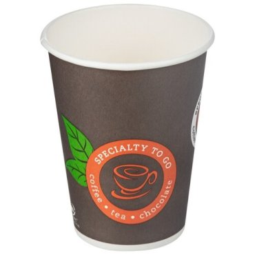 Стакан одноразовый бумажный однослойный d-90мм 300мл Coffee-to-Go 50 штук в упаковке